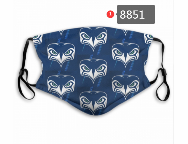 2020 Seattle Seahawks #5 Dust mask with filter->nfl dust mask->Sports Accessory